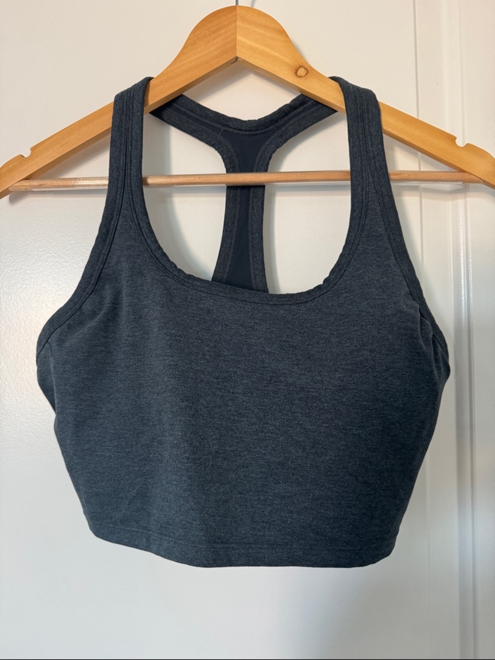 Prana Charcoal Gray Racerback Sports Bra